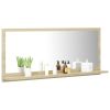Bathroom Mirror Sonoma Oak 35.4"x4.1"x14.6" Engineered Wood - Brown