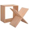 24 Bottle Modular Wine Rack, Stackable Wine Storage Cube for Bar Cellar Kitchen Dining Room, Burlywood - Burlywood