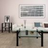 Transparent glass black coffee table, modern simple, living room coffee table, side center table - Black
