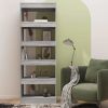 Book Cabinet/Room Divider Gray Sonoma 23.6"x11.8"x65.4" Engineered Wood - Grey