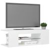 TV Cabinet with LED Lights White 35.4"x15.4"x11.8" - White
