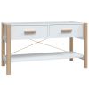 TV Cabinet White 32.3"x15"x17.7" Engineered Wood - White