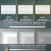 7 Size LED Bathroom Mirror Wall Mounted Vanity Mirror Anti-Fog Mirror Dimmable Lights with Touch Switch(Horizontal/Vertical) - 40"*24"