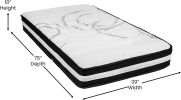 Capri Comfortable Sleep 10" Medium Tight Top Hybrid Pocket Spring Mattress, Twin - King