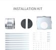36 inch Stainless Steel Island Mount Range Hood 900CFM Tempered Glass w/LED Lights - Silver - Mechanical Control