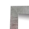 Wood Encased Wall Mirror with Striped Motif Edges and Shimmering Leaf; Gray - as Pic