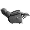 39.4" Wide Oversize Big Man Modern Velvet Power Lift Assist Recliner With Heating and Massage - as Pic