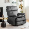 39.4" Wide Oversize Big Man Modern Velvet Power Lift Assist Recliner With Heating and Massage - as Pic