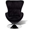 Armchair with Egg Shape Black - Black
