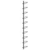 Wall-mounted Wine Rack for 10 Bottles Black Metal - Black