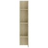 TV Cabinet Sonoma Oak 59.8"x8.7"x44.5" Engineered Wood - Brown