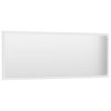 Bathroom Mirror White 39.4"x0.6"x14.6" Engineered Wood - White