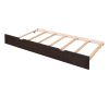 Twin Size Daybed Wood Bed with Twin Size Trundle - Espresso