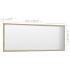 Bathroom Mirror Sonoma Oak 39.4"x0.6"x14.6" Engineered Wood - Brown