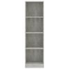 4-Tier Book Cabinet Concrete Gray 15.7"x9.4"x55.9" Engineered Wood - Grey