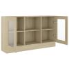 Vitrine Cabinet Sonoma Oak 47.2"x12"x27.6" Engineered Wood - Brown