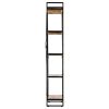 5-Tier Bookcase 23.6"x11.8"x70.9" Solid Mango Wood - Brown