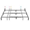 Adjustable Metal Platform Bed Frame, Black, Twin - King - Black