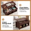 Lift Top Coffee Table with Storage Lower Shelf - Brown
