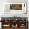7 Size LED Bathroom Mirror Wall Mounted Vanity Mirror Anti-Fog Mirror Dimmable Lights with Touch Switch(Horizontal/Vertical) - 60"*28"
