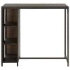 Bar Table with Storage Rack Brown 47.2"x23.6"x43.3" Poly Rattan - Brown