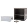 Set of 2 Mid Century Bedside Table, Nightstand with Drawer and Shelf Storage, Side Accent Table for Living Room Bedroom - gray