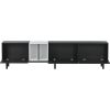 Modern TV Stand for 80'' TV with 3 Doors; Media Console Table; Entertainment Center with Large Storage Cabinet for Living Room; Bedroom - as Pic