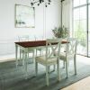 Lafayette Medium Brown and White Wood Dining Table - as Pic