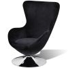 Armchair with Egg Shape Black - Black