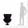 Armchair with Egg Shape Black - Black