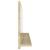 Bathroom Mirror Sonoma Oak 35.4"x4.1"x14.6" Engineered Wood - Brown
