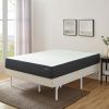 Adjustable Metal Platform Bed Frame, Black, Twin - King - White