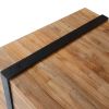 Coffee Table 43.3"x17.7"x15" Solid Teak Wood - White