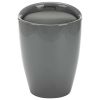 Storage Stool Gray Faux Leather - Grey