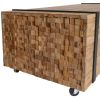 Coffee Table 43.3"x17.7"x15" Solid Teak Wood - White