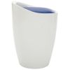 Storage Stool White and Blue Faux Leather - White