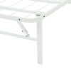 14" High Profile Foldable Steel Full Platform Bed Frame, White - White