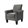 Accent Chairs, Comfy Sofa Chair, Armchair for Reading, Living Room, Bedroom, Office, Waiting Room, Linen fabric, Charcoal Grey - as Pic