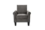 Accent Chairs, Comfy Sofa Chair, Armchair for Reading, Living Room, Bedroom, Office, Waiting Room, Linen fabric, Charcoal Grey - as Pic