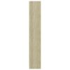 4-Tier Book Cabinet White and Sonoma Oak 15.7"x9.4"x55.9" Engineered Wood - Multicolour