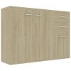 Sideboard Sonoma Oak 41.3"x11.8"x29.5" Engineered Wood - Beige