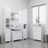 Bathroom Cabinet White 23.6"x13"x31.5" Engineered Wood - White