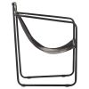 Relaxing Armchair Black Real Leather - Black