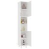 Bathroom Cabinet White 11.8"x11.8"x70.5" Engineered Wood - White