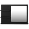 Bathroom Mirror Black 23.6"x4.1"x17.7" Engineered Wood - Black
