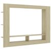 TV Cabinet Sonoma Oak 59.8"x8.7"x44.5" Engineered Wood - Brown