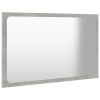 Bathroom Mirror Concrete Gray 23.6"x0.6"x14.6" Engineered Wood - Grey