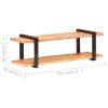 TV Cabinet 51.2"x15.7"x15.7" Solid Acacia Wood - Brown