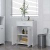 Bathroom Cabinet White 23.6"x13"x31.5" Engineered Wood - White
