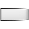 Bathroom Mirror Black 39.4"x0.6"x14.6" Engineered Wood - Black